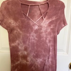 AE pink tie dye shirt